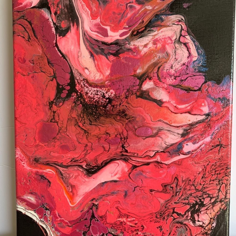 PINK!!! ORIGINAL ACRYLIC ABSTRACT - Picture 4 of 4